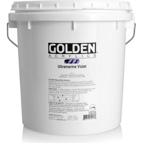 Peinture acrylique - GOLDEN - Violet Outremer S4 - 3,78 L - Couleur principale: Violet