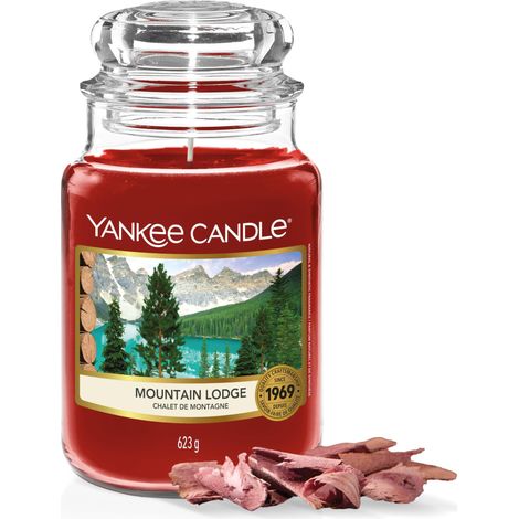 Bougie parfumée Grande bougie en pot Chalet de Montagne Bougies à combustion longue jusqu'à 150 heures Cadeaux pour les femmes (1/5)