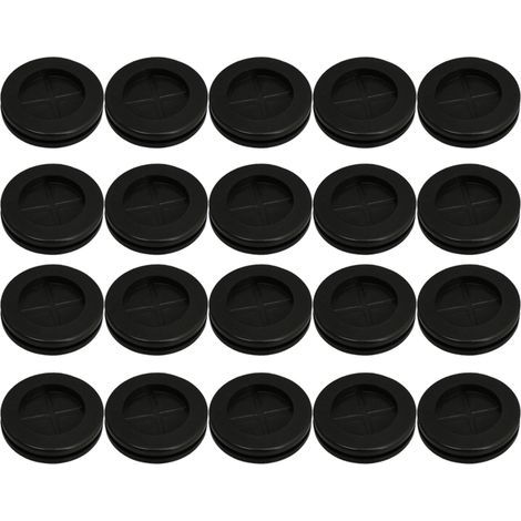 20 piezas de juntas de goma redondas de doble cara con ojales roscados cerrados de 30 mm (1/3)