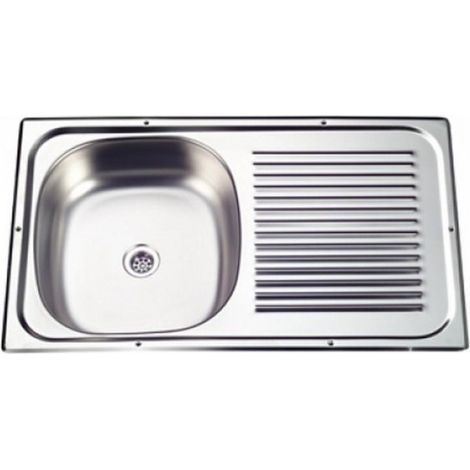 Evier Inox avec égouttoir 600 x 350 mm