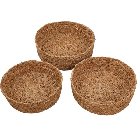 Paniers En Rotin Pour Rangement 3 Pièces Boîtes De Rangement Légères (1/5)