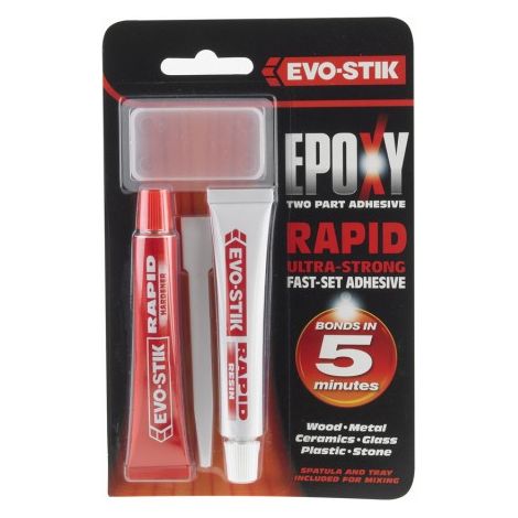 Evo-Stik Epoxy Rapid Adhesive - Fast-Setting 5-Minute Two 15ml Tubes (Model EVO30613667) (1/5)