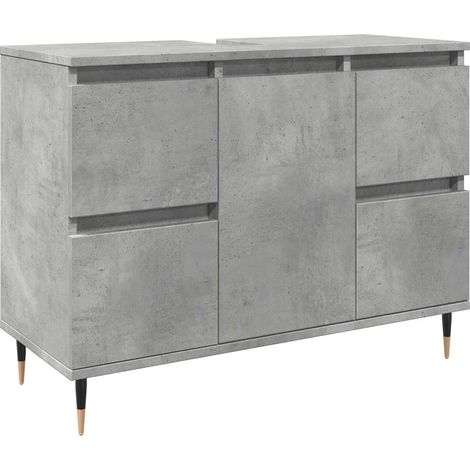 Maison Exclusive - Mueble de baño madera de ingeniería gris hormi (1/5)
