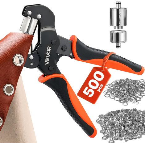 Pince à Œillets 12 mm Kit d'Outils Œillets Rondelles Argentés 500 Pcs (1/5)