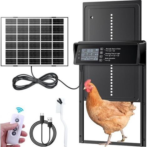 Porta basculante automatica ad energia solare con display a LED e telecomando.