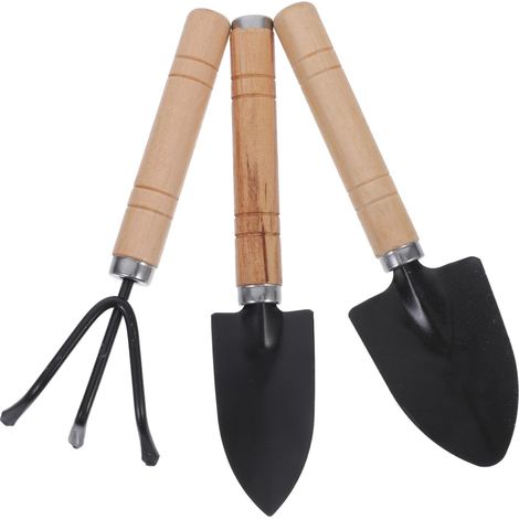 3 Pièces Mini Râteau Et Pelle Ensemble Mini Outils De Jardinage Succulents Outils De Pelle À Main De Jardin Portables Râteau De Jardinage Miniature Truelle Pelle pour Semis Bonsaï (1/5)