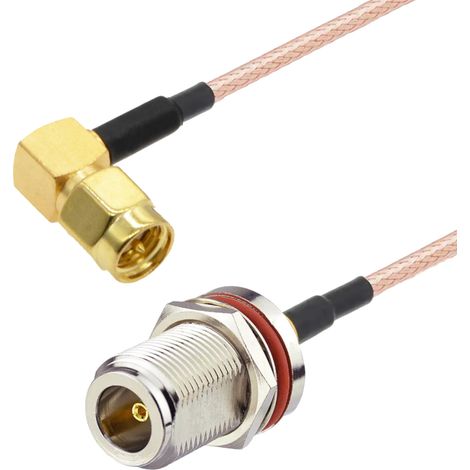 Pigtail N-Buchse BH / SMA-Stecker RA RG316 30cm