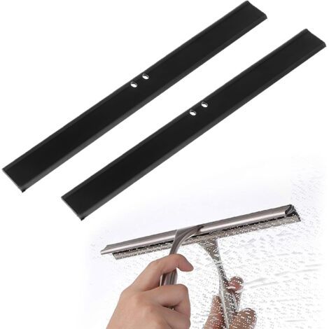 Lot de 4 Lèvres en Caoutchouc Raclette Vitre, Lèvre en Silicone Racloir Pour Remplacement de Raclettes de Douche (1/5)