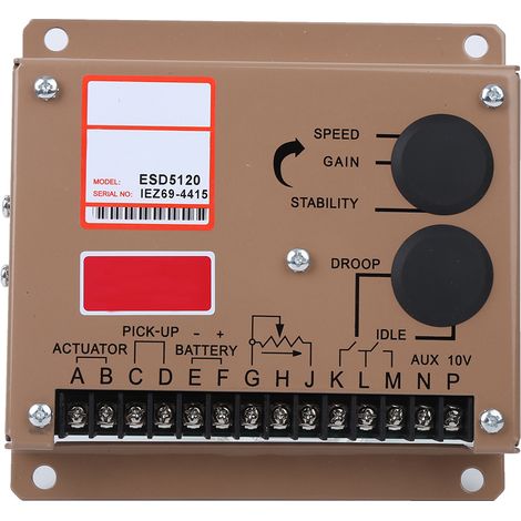 Régulateur de vitesse DC ESD5120, variateur de tension pour génératrice diesel, accessoire basse tension, contrôleur de régime moteur, module de régulation électronique. (1/5)