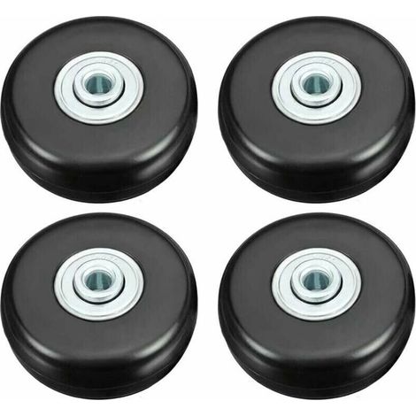 Roulette Valise, Bagage Valise Réparation Roulette Charge Lourd 50mm Muette Caoutchouc Universelle Pivotante Roue Rechange Transport Remplace Roulette 4PCS pour Valise/Bagage/Sac à Dos/ (1/5)