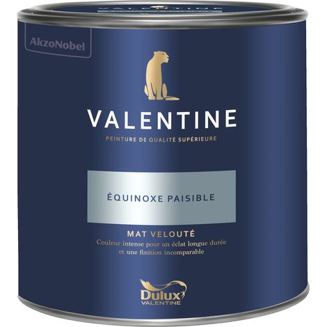 Dulux Valentine Peinture intérieure de haute qualité - Valentine - Couleur intense & pouvoir couvrant élevé - Mat Velouté Équinoxe Paisible 2 L