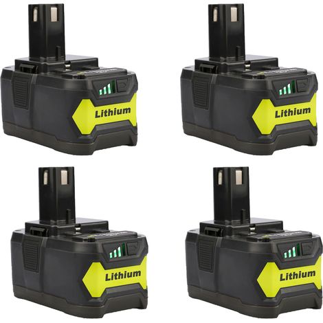 Satz 4 P108 18V 7.0Ah Akku Ersatz für Ryobi ONE+ 18V Akku P107 P108 RB18L50 RB18L40 RB18L25 RB18L15 RB18L13 P108 P122 P104 105 P102 P103