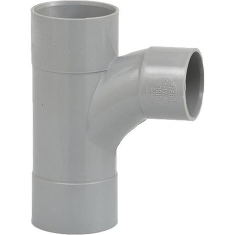 Girpi - Té pied de biche femelle femelle PVC gris Ø50/32mm 87°30 - PB535FF