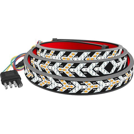 Feu arrière LED étanche 48/60 pouces pour camions - Bande lumineuse bicolore pour hayon avec clignotant et feu stop (1/5)