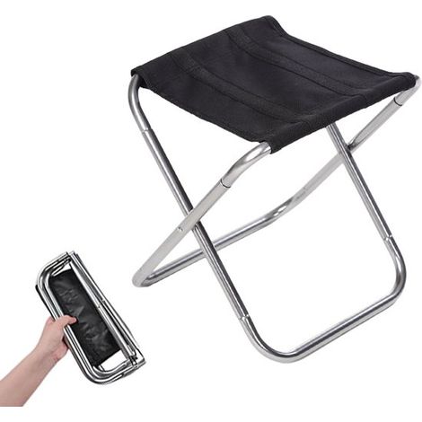Chaise de camping - Chaise de camping pliante - Tabouret Portable - Chaise de pêche extérieure - 24, 8 x 22, le camping, 27, 22.5 (1/5)