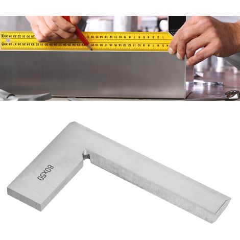 Règle d'angle de précision à lame droite 80 x 50 mm, équerre à 90°, outil de mesure pour ingénieur, règle d'angle à lame (1/5)