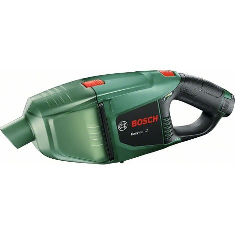 Bosch Home and Garden EasyVac 12 - Aspiradora de mano con batería (2,5 Ah, 380 ml de capacidad), Negro Y Verde, 12 V
