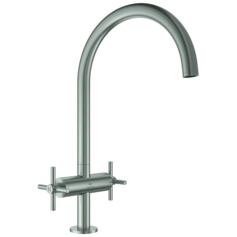 Grohe Atrio Batería de fregadero 1/2“ Tamaño L Supersteel Infinity Finish, 30609DC0 (1/4)