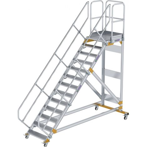 MUNK Plattformtreppe fahrbar 45° Stufenbreite 800mm 13 Stufen (1/2)