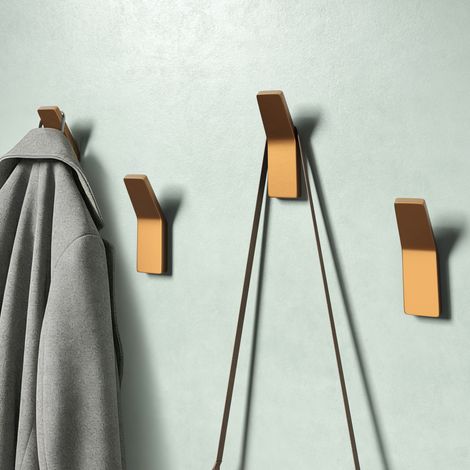 Mai & Mai Porte Manteaux Mural en Alliage de Zinc pour Salle de Bain Cuisine Chambre Entrée Accroche Serviette 4 Crochet Patère Murale Anti-chute Or Rose Brossé 24×9×75 MM Stalo-13 (1/5)