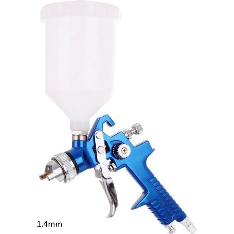 Aerografo Verniciatura Pistola Aria Compressa Ugello 1,4mm Coppa X Vernice 600ml