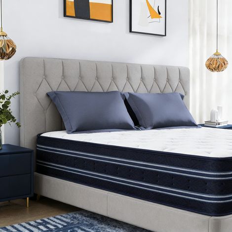 Matelas 90x200 cm - Épaisseur 26 cm Luxe Matelas - Extrêmement - Durable - Respirante - Fermeté Moyenne - Literie - Matelas Memoire De Forme - Noyau à ressort indépendant - Ergonomique - 7 Zones