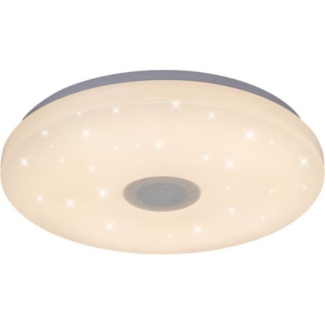 Plafoniera piatta da 13" 36W con Wi-Fi e musica, intelligente con altoparlante Bluetooth, bianca e multicolore RGB, dimmerabile, controllo Wi-Fi/vocale/telecomando.