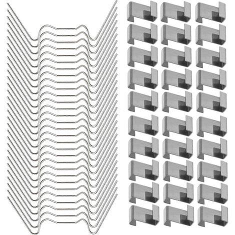 100 clips de fixation pour vitres de serre, clips de fixation en acier inoxydable pour fenêtres de serre (1/5)