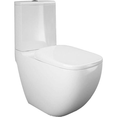 WC monoblocco tradizionale in ceramica con scarico Rimless, cassetta e sedile Rak Illusion (1/4)