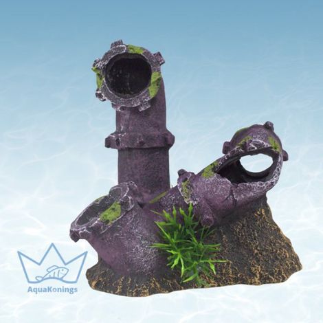 - Décoration d'aquarium - Ornements - Tuyau cassé - 13x9x15 - - Décoration d'aquarium - Ornements - Tuyau cassé - 13x9x15 (1/3)