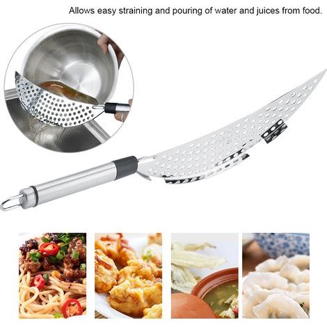 Passoire en acier inoxydable, filtre à eau de cuisine, passoire alimentaire multifonction, argentée (1/5)