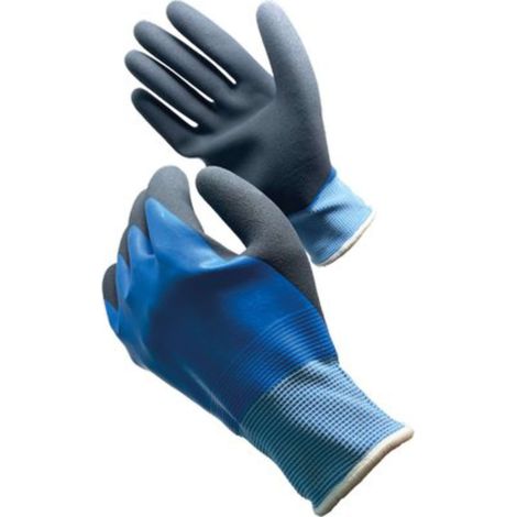 GUANTO LATTICE SCHIUMATO BLU WORKIT - MAGLIA LEGGERA SINTETICA BLU  8 - 12 paia