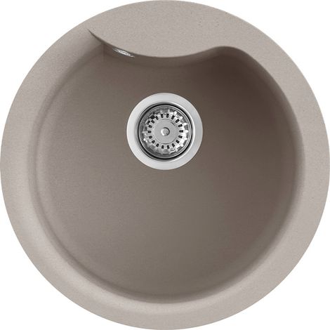 Lavello Tondo Elleci Incasso Ego ROUND Granitek Grigio Tortora LGEROU43 (1/3)