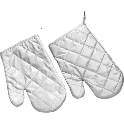 Gants de Cuisine Haute température, Argent (Lot de 2) Gants de Barbecue extrêmement résistants à la Chaleur – Gants de Cuisine pour Cuisiner, Faire de la pâtisserie et des barbecues Gants (1/5)