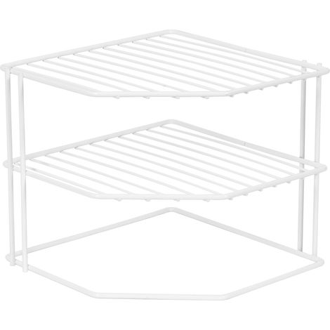 Étagère d'angle de cuisine à poser Perth en métal - COMPACTOR - 24 x 23 x H.20.3 CM - Blanc (1/4)