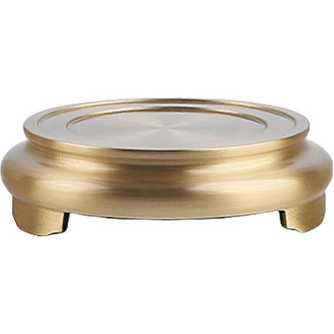Le socle rond en laiton pour brûleur d'encens, avec ses trois pieds stables, convient à la décoration intérieure et crée une atmosphère paisible. (1/5)