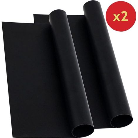 2 teiliger Ofenschutz Antihaft Ofenmatte Backmatte für den Backofen Antihaft Schutzmatte Wiederverwendbar Waschbar Grillmatte Grillbackmatte Back (1/5)