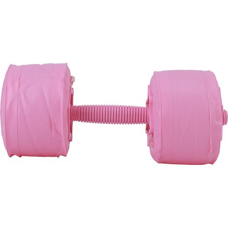 Haltère lestée rose pour femme, idéale pour le fitness, les pompes et l'entraînement des bras. Poids : 6 kg.