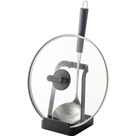 Soporte para cucharones - Soporte para tapas de utensilios de cocina - 101015 cm - Negro (1/4)