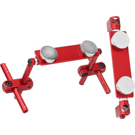 Kit de fixation magnétique invisible en aluminium pour carrosserie de voiture de course RC HSP 1/10 (rouge) (1/5)
