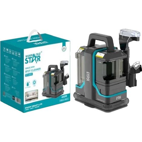 Pulitore per tappeti portatile, potente aspirazione, design compatto, un set (1/2)