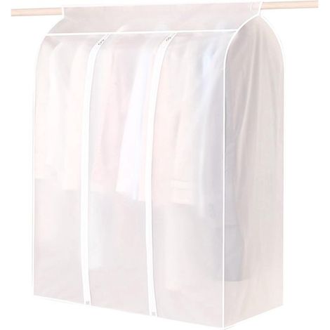Funda para prendas,Bolsa de almacenamiento,90x100x50cm,Bolsas para ropa con cremallera,Transpirable y a prueba de polvo,Ventana transparente (1/5)