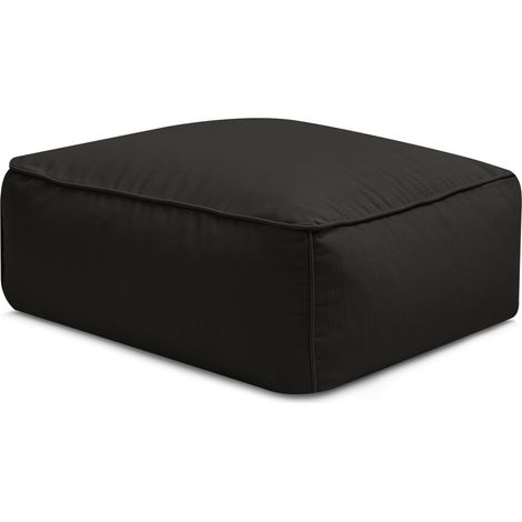 BOBOCHIC - Pouf pour canapé de jardin modulable GIULIA avec bâche de protection Noir (1/5)