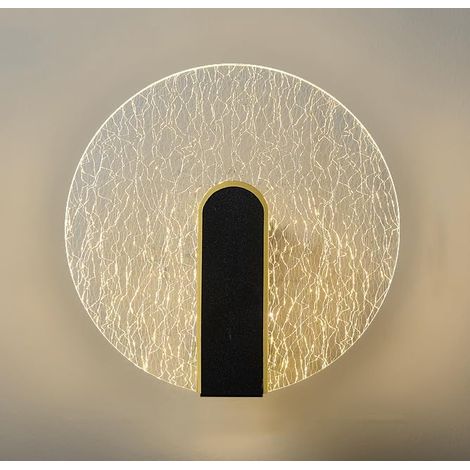 Appliques Murales LED, Applique Murale Décorative Acrylique 5W, Lampes Murales Modernes 3 Température De Couleur Réglable Pour Salon Chambre Chemin Couloir Escaliers Balcon Éclairage,Round (1/4)