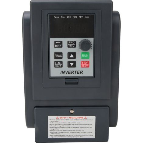 Convertisseur de tension monophasé 220VAC à triphasé 380VAC – Puissance 2,2 kW – Courant nominal 12A – Fréquence de sortie 400Hz