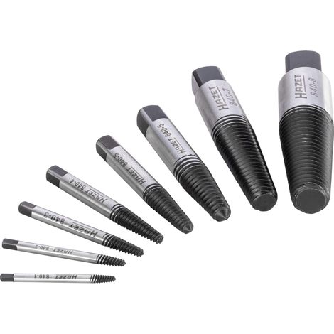 Hazet 840/8 Juego de extractores de tornillos negro M3 a M45