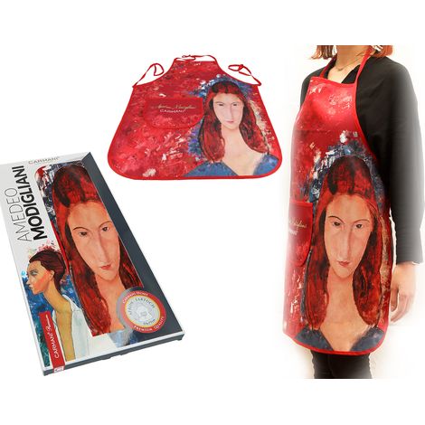 Delantal protector de cocina de Amedeo Modigliani, regalo artístico con pintura (1/5)