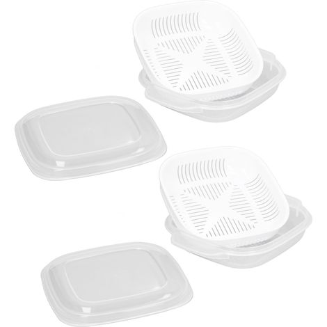 2er-Set Bento-Lunchboxen, 340 ml Innenvolumen, herausnehmbare Kühlbox für Zuhause, Büro, Reisen und Camping (1/5)