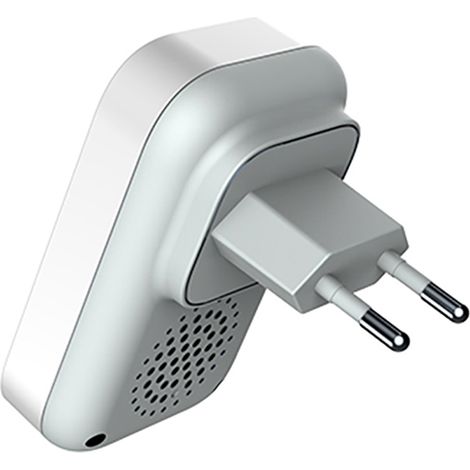 Conjunto de timbre inalámbrico con generación automática de tono, volumen ajustable, luz estroboscópica LED, 30 tonos, alcance de 150 m, resistente a la lluvia, para el hogar, la oficina y el aula. (1/5)