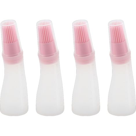 Brosse À Huile En Silicone - Bouteille À Brossage Pour Cuisine - Résistante À La Chaleur - 4 Pièces (1/5)